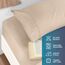 Utopia Bedding Bettwäscheset, gebürstete Mikrofaser, weiche Bettlaken für großes Bett, enthält 1 Bettbezug, 1 Spannbetttuch und 2 Kissenbezüge, tiefer Umschlag, Beige