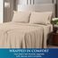 Utopia Bedding Bettwäscheset, gebürstete Mikrofaser, weiche Bettlaken für großes Bett, enthält 1 Bettbezug, 1 Spannbetttuch und 2 Kissenbezüge, tiefer Umschlag, Beige