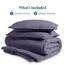 Bare Home Sandgewaschenes Bettbezug- und Kissenbezug-Set, Super-King-Size-Bett, Premium 1800, ultraweich, leicht, kühlend mit 2 Kissenbezügen (Sandwash Dusty Purple)