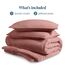 Bare Home Sandwashed Bettbezug und Kissenbezug Set – Doppelgröße – Premium 1800 Ultra weich – leicht – kühlender Bettbezug – Bettbezug mit 2 Kissenbezügen (Doppelbett, sandgewaschene Dusty Rose)