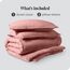 Bare Home Sandwashed Bettbezug und Kissenbezug Set – Doppelgröße – Premium 1800 Ultra weich – leicht – kühlender Bettbezug – Bettbezug mit 2 Kissenbezügen (Doppelbett, sandgewaschene Dusty Rose)