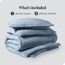 Bare Home Sandwashed Bettbezug und Kissenbezug Set – Super King Size – Premium 1800 Ultra weich – leicht – kühlender Bettbezug – Bettbezug mit 2 Kissenbezügen (Super Kingsize, Sandwashed Dusty Blue)