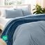 Bare Home Sandwashed Bettbezug und Kissenbezug Set – Super King Size – Premium 1800 Ultra weich – leicht – kühlender Bettbezug – Bettbezug mit 2 Kissenbezügen (Super Kingsize, Sandwashed Dusty Blue)