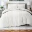 Bare Home Bettbezug-Set für Doppelbett, Premium-Bettwäsche-Set 1800, ultraweich, leicht, kühlender Bettbezug, Bettbezug mit 2 Kissenbezügen (Doppelbett, cremefarben)
