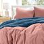 Bare Home Sandwashed Bettbezug und Kissenbezug Set – Doppelgröße – Premium 1800 Ultra weich – leicht – kühlender Bettbezug – Bettbezug mit 2 Kissenbezügen (Doppelbett, sandgewaschene Dusty Rose)