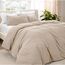 Bare Home Sandwashed Bettbezug und Kissenbezug Set – Super King Size – Premium 1800 Ultra weich – leicht – kühlender – Bettbezug mit 2 Kissenbezügen (Super-Kingsize, sandgewaschener Kieselstein)