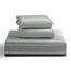 BEDSURE Bettwäsche 155x220 3teilig Bettbezug - Bettwäsche-Sets Grau 155 x 220 cm mit 2 Kissenbezüge 80x80 cm, ÖKO-TEX Wendebettwäsche Bedding Grau Gestreift Muster mit Reißverschluss