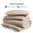 Bare Home Sandwashed Bettbezug und Kissenbezug Set – Kaisergröße – Premium 1800 Ultra weich – leicht – kühlender Bettbezug – Bettbezug mit 2 Kissenbezügen (Kaiser, sandgewaschener Kiesel)