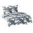BEDSURE Bettwäsche 135x200 4teilig Bettbezug - Bettwäsche-Sets 135 x 200 cm 2er Set mit 2 Kissenbezüge 80x80cm, ÖKO-TEX Wendebettwäsche Bedding Grau Geometrie Muster mit Reißverschluss