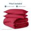 Bare Home Bettbezug-Set für King-Size-Bett, hochwertiges 1800er-Bettwäsche-Set, leicht, kühlender Bettbezug, Bettbezug mit 2 Kissenbezügen, King-Size-Bett, Rot