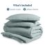 Bare Home Sandwashed Premium 1800 ultraweiches, leichtes kühlendes Bettbezug-Set und Kissenbezüge (Doppelbettgröße, Sandwaschschiefer)