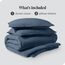 Bare Home Sandwashed Bettbezug und Kissenbezug Set – Kaisergröße – Premium 1800 Ultra weich – leicht – kühlender Bettbezug – Bettbezug mit 2 Kissenbezügen (Kaiser, sandgewaschenes Bering Sea)