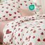BEDSURE Bettwäsche 135x200 4teilig Herzen - Bettwäsche-Sets Weiß Bettbezug 135 x 200 2er Set mit 2 Kissenbezüge 80x80 cm, Oeko-TEX Bedding Muster Rot Herz mit Reißverschluss