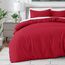 Bare Home Bettbezug-Set für King-Size-Bett, hochwertiges 1800er-Bettwäsche-Set, leicht, kühlender Bettbezug, Bettbezug mit 2 Kissenbezügen, King-Size-Bett, Rot