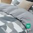 BEDSURE Bettwäsche 135x200 4teilig Bettbezug - Bettwäsche-Sets 135 x 200 cm 2er Set mit 2 Kissenbezüge 80x80cm, ÖKO-TEX Wendebettwäsche Bedding Grau Geometrie Muster mit Reißverschluss
