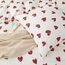BEDSURE Bettwäsche 135x200 4teilig Herzen - Bettwäsche-Sets Weiß Bettbezug 135 x 200 2er Set mit 2 Kissenbezüge 80x80 cm, Oeko-TEX Bedding Muster Rot Herz mit Reißverschluss