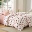 BEDSURE Bettwäsche 135x200 4teilig Herzen - Bettwäsche-Sets Weiß Bettbezug 135 x 200 2er Set mit 2 Kissenbezüge 80x80 cm, Oeko-TEX Bedding Muster Rot Herz mit Reißverschluss