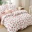 BEDSURE Bettwäsche 135x200 4teilig Herzen - Bettwäsche-Sets Weiß Bettbezug 135 x 200 2er Set mit 2 Kissenbezüge 80x80 cm, Oeko-TEX Bedding Muster Rot Herz mit Reißverschluss