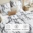 BEDSURE Bettwäsche 135x200 2teilig Bettbezug - Bettwäsche-Sets 135 x 200 cm mit Kissenbezug 80x80 cm, Weich Wendebettwäsche Bedding Marmor Weiß für Einzelbett mit Reißverschluss