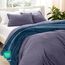 Bare Home Sandgewaschenes Bettbezug- und Kissenbezug-Set, Einzelbett, Premium 1800, ultraweich, leicht, kühlender Bettbezug, Bettbezug mit 1 Kissenbezug (Einzelbett, Sandwash Dusty Purple)