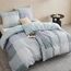 BEDSURE Bettwäsche 135x200 4teilig Bettbezug - Bettwäsche-Sets 135 x 200 cm 2er Set mit 2 Kissenbezüge 80x80cm, ÖKO-TEX Wendebettwäsche Bedding Blau Plaid Kariert Muster mit Reißverschluss