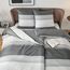 BEDSURE Bettwäsche 135x200 4teilig Bettbezug - Bettwäsche-Sets 135 x 200 cm 2er Set mit 2 Kissenbezüge 80x80cm, ÖKO-TEX Wendebettwäsche Bedding Grau Gestreift Muster mit Reißverschluss