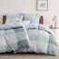 BEDSURE Bettwäsche 135x200 4teilig Bettbezug - Bettwäsche-Sets 135 x 200 cm 2er Set mit 2 Kissenbezüge 80x80cm, ÖKO-TEX Wendebettwäsche Bedding Blau Plaid Kariert Muster mit Reißverschluss