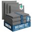 Utopia Bedding Queen-Bettwäsche-Set, Großpackung mit 2 Bettlaken-Sets, perfekt für Spa, Hotel und Gästezimmer, gebürstete Mikrofaser, schrumpf- und lichtbeständig, pflegeleicht, Grau