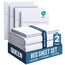 Utopia Bedding Queen-Size-Bettwäsche-Set, Großpackung mit 2 Bettlaken-Sets, perfekt für Spa, Hotel und Gästezimmer, gebürstete Mikrofaser, schrumpf- und lichtbeständig, pflegeleicht, Weiß