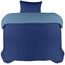 Utopia Bedding Bettwäsche 135x200 Set - Mikrofaser Bettbezug 135x200 cm + 1 Kissenbezug 50x75 cm - Marineblau/Hellblau