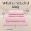 Utopia Bedding Bettwäsche-Set für Kingsize-Bett, 4-teilige Bettwäsche, Gebürstete Mikrofaser, Schrumpf- und lichtbeständig, Pflegeleicht (Kristallrosa)