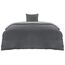 Utopia Bedding Bettwäsche 135x200 Set - Mikrofaser Bettbezug 135x200 cm + 1 Kissenbezug 80x80 cm - Dunkelgrau/Hellgrau