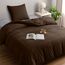 Utopia Bedding Bettwäsche 135x200 Set - Mikrofaser Bettbezug 135x200 cm + 1 Kissenbezug 80x80 cm - Braun