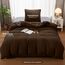 Utopia Bedding Bettwäsche 135x200 Set - Mikrofaser Bettbezug 135x200 cm + 1 Kissenbezug 80x80 cm - Braun