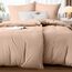 Utopia Bedding Bettwäsche 135x200 4teilig - Mikrofaser 2 Bettbezug 135x200 cm + 2 Kissenbezüge 80x80 cm - Beige