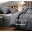 Utopia Bedding Bettwäsche 135x200 Set - Mikrofaser Bettbezug 135x200 cm + 1 Kissenbezug 50x75 cm - Grau