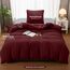 Utopia Bedding Bettwäsche 135x200 Set - Mikrofaser Bettbezug 135x200 cm + 1 Kissenbezug 80x80 cm - Burgund