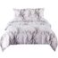BEDSURE Bettwäsche 155x220 3teilig Bettbezug - Bettwäsche-Sets 155 x 220 cm mit 2 Kissenbezüge 80x80 cm, Weich Wendebettwäsche Bedding Marmor Weiß für Einzelbett mit Reißverschluss