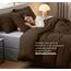 Utopia Bedding Bettwäsche 135x200 Set - Mikrofaser Bettbezug 135x200 cm + 1 Kissenbezug 80x80 cm - Braun