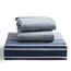 BEDSURE Bettwäsche 220x240 3teilig Bettbezug - Bettwäsche-Sets Blau 220 x 240 cm mit 2 Kissenbezüge 80x80 cm, ÖKO-TEX Wendebettwäsche Bedding Blau Gestreift Muster mit Reißverschluss