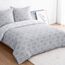 BEDSURE Bettwäsche 220x240 3teilig Bettbezug - Bettwäsche-Sets 220 x 240 cm mit 2 Kissenbezüge 80x80 cm, ÖKO-TEX Wendebettwäsche Bedding Gitter Grau Muster für Doppelbett mit Reißverschluss