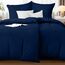 Utopia Bedding Bettwäsche 135x200 4teilig - Mikrofaser 2 Bettbezug 135x200 cm + 2 Kissenbezüge 80x80 cm - Marineblau