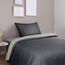Utopia Bedding Bettwäsche 135x200 Set - Mikrofaser Bettbezug 135x200 cm + 1 Kissenbezug 50x75 cm - Dunkelgrau/Hellgrau