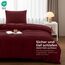 Utopia Bedding Bettwäsche 135x200 Set - Mikrofaser Bettbezug 135x200 cm + 1 Kissenbezug 80x80 cm - Burgund