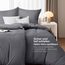 Utopia Bedding Bettwäsche 135x200 4teilig - Mikrofaser 2 Bettbezug 135x200 cm + 2 Kissenbezüge 80x80 cm - Grau