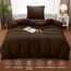 Utopia Bedding Bettwäsche 135x200 Set - Mikrofaser Bettbezug 135x200 cm + 1 Kissenbezug 80x80 cm - Braun