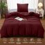Utopia Bedding Bettwäsche 135x200 Set - Mikrofaser Bettbezug 135x200 cm + 1 Kissenbezug 80x80 cm - Burgund