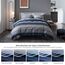 BEDSURE Bettwäsche 200x200 3teilig Bettbezug - Bettwäsche-Sets Blau 200 x 200 cm mit 2 Kissenbezüge 80x80 cm, ÖKO-TEX Wendebettwäsche Bedding Blau Gestreift Muster mit Reißverschluss