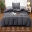 Utopia Bedding Bettwäsche 135x200 Set - Mikrofaser Bettbezug 135x200 cm + 1 Kissenbezug 80x80 cm - Grau