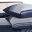 BEDSURE Bettwäsche 200x200 3teilig Bettbezug - Bettwäsche-Sets Blau 200 x 200 cm mit 2 Kissenbezüge 80x80 cm, ÖKO-TEX Wendebettwäsche Bedding Blau Gestreift Muster mit Reißverschluss